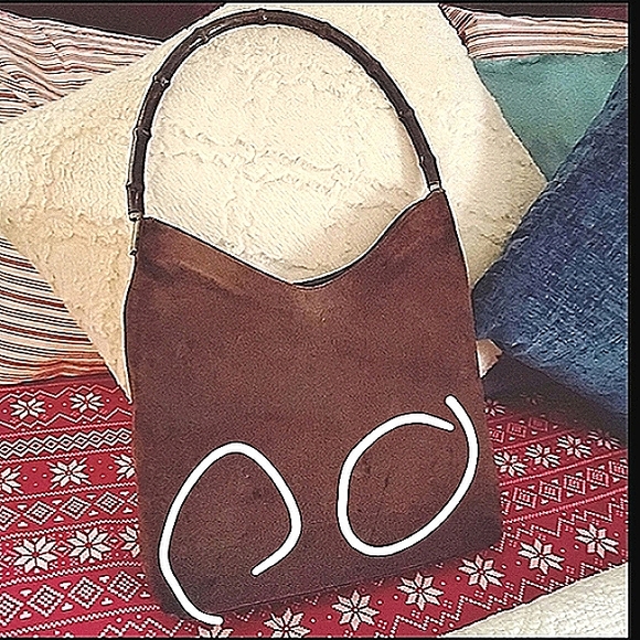 GUCCI SUEDE SHOULDER BAG BROWN SUEDE LEATHER - Picture 6 of 17